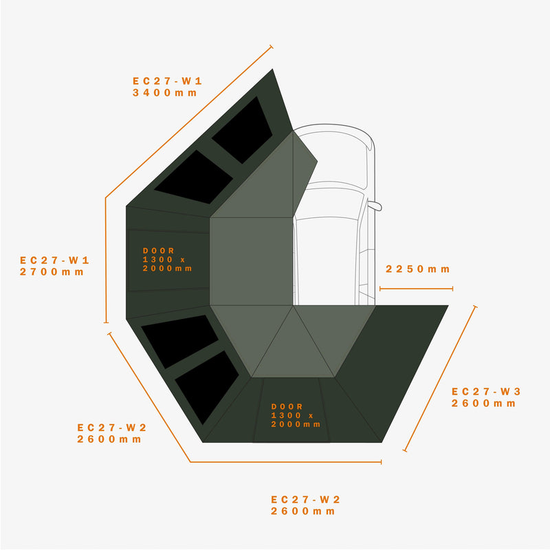 Load image into Gallery viewer, ECO ECLIPSE 270 AWNING WALLSET - DARCHE®