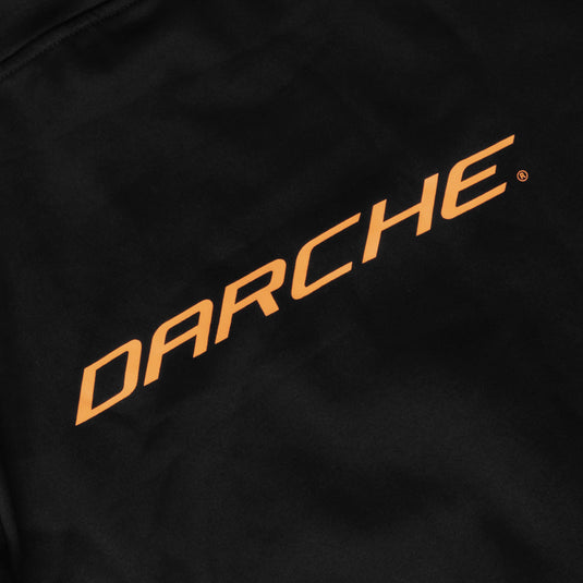 Darche logo closeup on hoodie