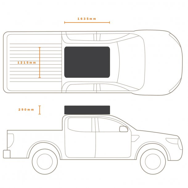 PANORAMA 1600 PACKED DIMENSIONS