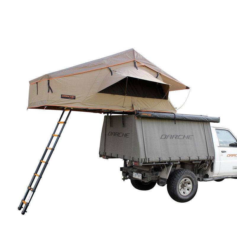 Load image into Gallery viewer, hi view 1400 roof top tent on back of car
